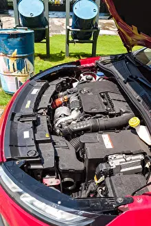 Hatchback Prints: Hong Kong, China Aug 23, 2016 : Citroen C4 Cactus 2016 Engine on Aug 23 2016 in Hong Kong