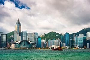 Cityscape Collection: Hong Kong, China city skyline at Victoria Harbor
