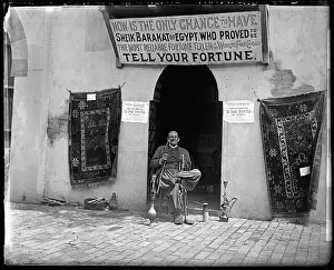 Teller Prints: Hookah smoking fortune teller Sheik Barakat of Egypt at the California Midwinter International Exposition