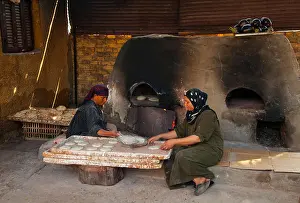 Cairo Prints: Horno de pan tradicional, Valle del Nilo, Egipto