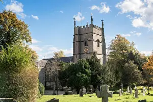 Gloucestershire Prints: Horsley church, Gloucestershire, UK