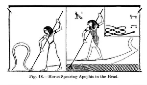 Scriptures Prints: Horus Spearing Apophis in the Head