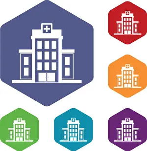 Pill Prints: Hospital icons set