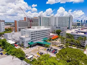 Dade County Prints: Hosptal District Miami. Aerial drone photo taken in 2024