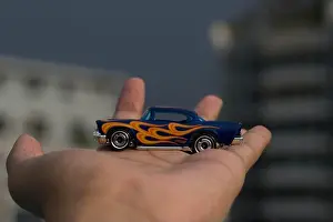 Grille Prints: Hot wheels toy car close up picture