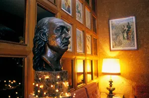 Mediterranean Countries Prints: Hotel Duran. Dali´s bust. Girona province. Catalonia. Spain