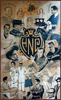 Mafia Prints: Hotel National de Cuba, Havana: The Hall of Fame in the Gallery Bar shows famous visitors to the hotel in 1930s