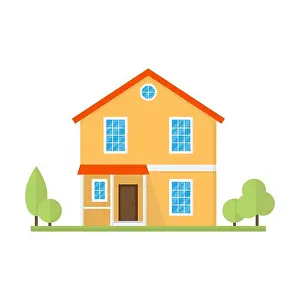 Apartment Prints: House building or home flat style