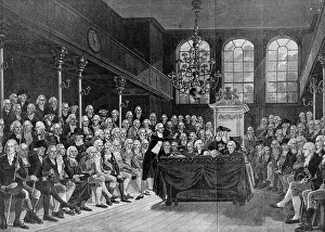 The House of Commons, c1794. After Karl Anton Hickel (1745-1798). Here we see Prime Minister William Pitt the Younger (1759-1806)