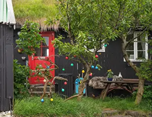 Faroe Islands Prints: House Entrance in Torshaven, Streymoy Islands, Faroe Islands