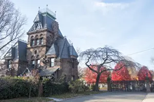 Brooklyn New York Prints: House known as 'the gatekeepers residence' at the historic landmark Greenwood Cemetery at the Fort Hamilton