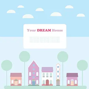 Move Prints: House set. Colorful home collection