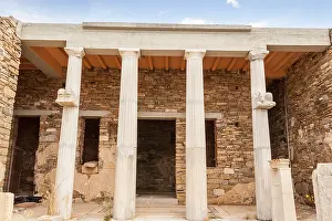 Cyclades Prints: The House of the Trident, Delos Archaeological Site, Delos, near Mykonos, Greece