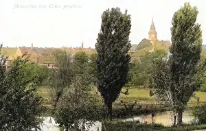 Ponds Prints: Houses in Landkreis Leipzig, Churches in Mutzschen