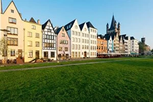 Images Dated 2nd May 2016: Houses and park in Cologne, Germany. Many of them are colourful