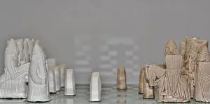 Aspiration Prints: Houston, Texas USA 06-24-2017: Chess board game in progress from a side view perspective