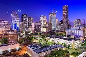 Images Dated 13th May 2016: Houston, Texas, USA downtown city skyline at twilight