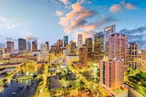 Images Dated 12th May 2016: Houston, Texas, USA downtown city skyline