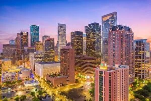 Images Dated 12th May 2016: Houston, Texas, USA downtown city skyline