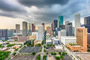 Houston, Texas, USA downtown city skyline at twilight