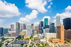 Houston, Texas, USA downtown city skyline at twilight