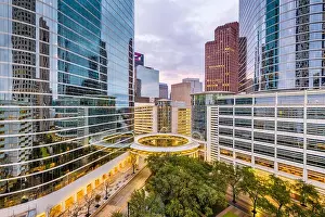 Houston Prints: Houston, Texas, USA downtown cityscape and modern architecture