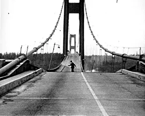 Wind Prints: Howard Clifford running off the Tacoma Narrows Bridge during collapse, Tacoma, Washington