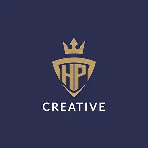 Firewall Prints: HP logo with shield and crown, monogram initial logo style vector file