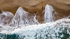 Bright Blue Prints: huge big waves from above at the Island of Sicily