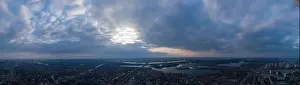 Dnepr Prints: A huge panorama from the air in the Voskresenka area towards the Dnieper River and the right bank of the Dnieper