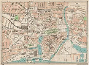 John Bartholomew Prints: HULL. Vintage town city map plan. Yorkshire 1950 old vintage chart