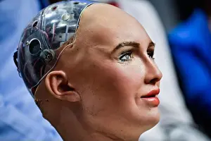 Citizenship Prints: Humanoid robot Sophia created by Hanson Robotics and granted citizenship by Saudi Arabia
