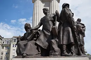 Prime Minister Prints: Hungarian Parliament Monument to Tisza Istvan Soldiers and Political Party Statue Landscape in Budapest