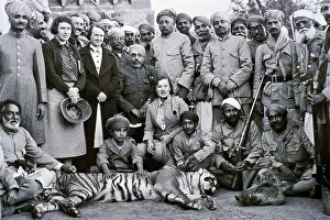 People Persons Prints: Hunting party consisting of British and Indians