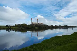 Power Plant Prints: Huntly Power Station and Waikato River, Waikato, North Island, New Zealand
