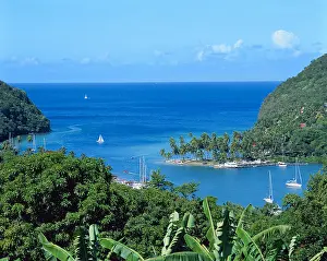 St Lucia Prints: Hurricane Hole, Marigot Bay, St Lucia, Caribbean, West Indies