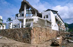 Mayan Prints: Hurricane Kenna 2002 beach damage Puerto Vallarta Mexico