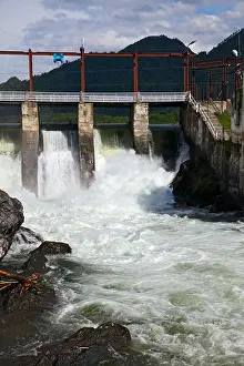 Nature Power Prints: Hydroelectric power station, Katun river, Chemal, Altay, Russian Fedration
