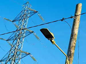 In A Row Prints: I love electricity pylons; I find their abstract