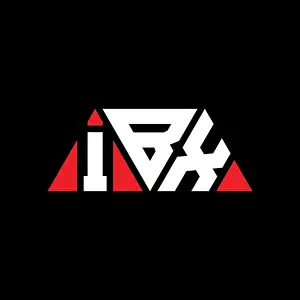 IBX triangle letter logo design with triangle shape