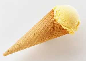 Licking Prints: Ice cream cone, close up