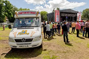 Retailing Prints: Ice cream van at a public social event in Birmingham UK 2016