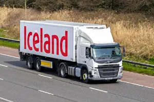 Trucks Prints: Iceland supermarket chilled HGV Haulage delivery trucks