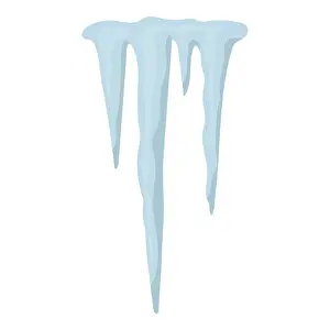 Frigid Prints: Icicles icon in cartoon style isolated on white background