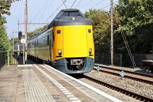 ICM Koploper intercity train of NS running along Nieuwerkerk aan den IJssel in the Netherlands