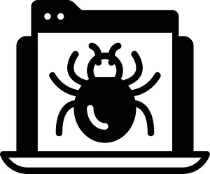 Spider Prints: Icon for debug, insect