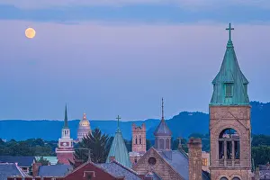 Capitol Prints: The iconic church steeples line the skyline leading to the capitol building of Charleston