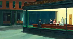 Iconic Edward Hopper artwork entitled Nighthawks