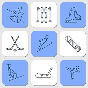 Hockey Prints: Nine Icons - winter sport activities