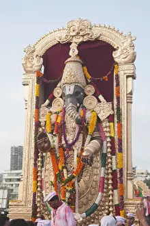 Immersion Prints: Idol of Lord Ganesha representing Lord Balaji of Tirupati at immersion ceremony
